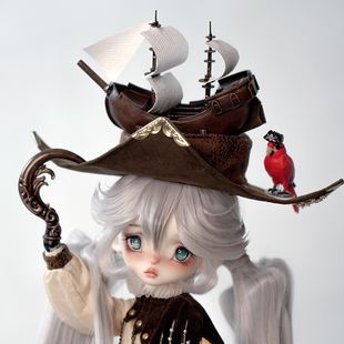 珊瑚礁×鲸鱼岛自制6分bjd娃娃，海盗米米娅原创设计全套sd人偶