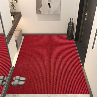 2024入户门地垫家用门垫，进门地毯简约脚垫，大红色玄关垫子吸尘