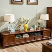 美式欧式b实木2.4米电视柜现代简约大小户型客厅，电视柜子茶几组合