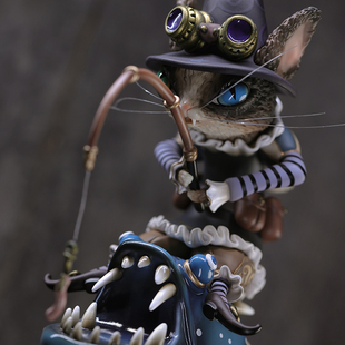 末那末匠丨镰田光司-马戏团《Fishing Cat》钓鱼猫蒸汽朋克雕像