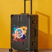 涂鸦行李箱女万向轮铝框密码拉杆箱结实耐用旅行箱男24大容量28寸