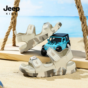 jeep男童凉鞋夏款软底，防滑2024女童，休闲鞋沙滩运动鞋