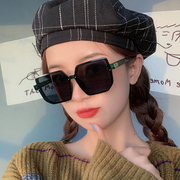 韩版复古超大方框黑色偏光墨镜女大脸网红街拍太阳镜防紫外线眼镜
