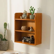 （）实木抽屉式收纳柜木质储物柜挂壁柜展示小木柜格两抽3层
