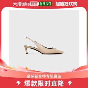 香港直邮潮奢 Celine 思琳 女士ALMA TRIOMPHE羊皮革后系带高跟鞋