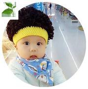 2023男童男宝两像头发的一周岁女童帽子带假发1-2岁 女宝宝潮时髦