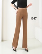 女裤时装裤23年秋原创设计莫代尔高腰微喇裤，弹力舒适显瘦77c1097