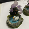 天然紫晶原石小摆件卡通动物，小饰品礼物