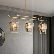 珐琅彩全铜中国风餐厅吊灯新中式岛台餐桌灯轻奢个性设计师灯具
