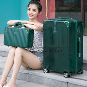 行李箱女万向轮复古铝框拉杆箱男旅行箱，20英寸密码登机箱子母