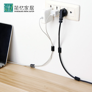 日本进口电线扣自粘墙面，理线器网线固定卡扣，粘贴式数据线桌面夹扣