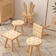 小凳子家用矮凳客厅茶几凳，门口换鞋凳，实木圆凳方凳儿童创意饼干凳