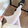 日系白色丝袜女春秋薄款甜美jk奶，白色连裤袜洛丽塔米白色打底袜子