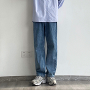 ttdada2022日系男装，秋季深色时尚，直筒潮流牛仔裤流行长裤