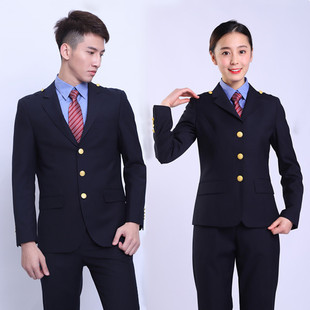 铁路制服春秋男女士西装套装，工作服19式，铁路局专用服装新式路服