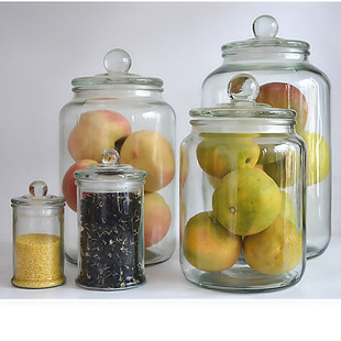 玻璃茶叶罐密封罐透明小瓶子，小号储物罐五谷杂粮，收纳储存罐玻璃罐