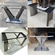不锈钢餐桌脚桌子腿桌架岩板大理石餐台脚支撑架金属书桌架子底座