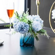 铁艺金属玻璃小花瓶可手提轻奢现代客厅餐厅插花家居摆件花器美式