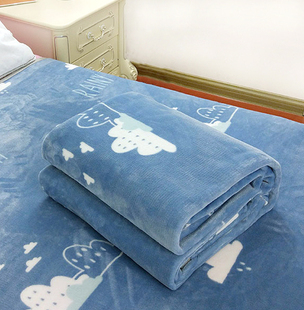 珊瑚绒床单单件加厚牛奶绒毯子冬季学生宿舍法兰绒毯子单双人(单双人)毛毯