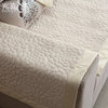 鱼鳞花纯色短毛绒沙发垫，布艺绗缝坐垫，欧式高档防滑加厚沙发套
