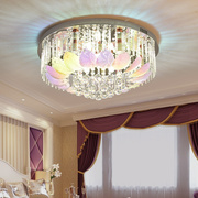 简约现代客厅水晶led吸顶灯，圆形大气主卧室灯，房间灯轻奢智能变色