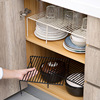 可伸缩厨房置物架调料架调味架，铁艺橱柜下水槽，收纳架碗碟架沥水架
