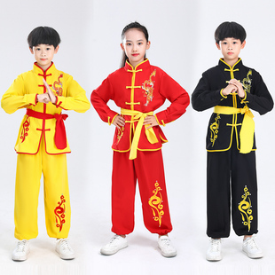 儿童武术练功服幼儿园中国风功夫训练服长袖男女舞龙表演出服