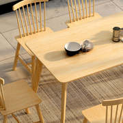 定制全实木餐桌椅组合北欧家用小户型长方形日式简易现代简约吃饭