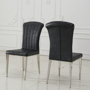 时尚不锈钢餐椅现代简约金属椅子新古典后现代软包餐椅