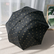 深拱形防晒防紫外线，蘑菇公主雨伞黑胶，遮阳折叠晴雨两用女太阳伞