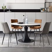 意式进口旋转岩板餐桌，小户型家用极简方，变圆形可伸缩餐桌椅组合