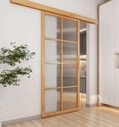 日式格子门原木实木玻璃门移阳台卧室客厅厨房折叠门隔断门推拉门
