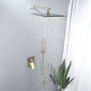 304不锈钢镀金色淋浴花洒，套装家用淋浴器浴室，卫生间暗藏洗浴龙头