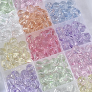 8mm透明琉璃珠冰透圆珠玻璃，散珠子diy手工制作手持串珠项链材料