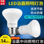 浴霸led照明灯泡5W9W中间防水防爆光源卫生间275w取暖E27螺口小灯