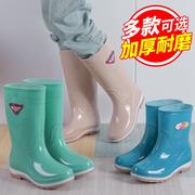 时尚韩版水鞋女高筒中筒短筒多款式女士长筒雨鞋防滑防水低筒雨靴