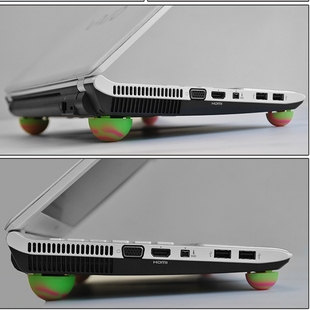 笔记本电脑散热球脚垫散热器硅胶便携防滑器垫高架，托15.6英寸17.3支架14底座13.3游戏本倾斜四个半球