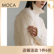 SELECT MOCA秋冬保暖拉链开衫毛衣外套纯色设计日本直邮20001054