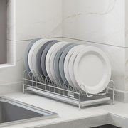 架碗单层沥水架碗碟架304不锈钢 厨房碗盘置物架置晾放漏水篮碟架