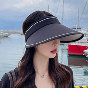 夏季遮阳帽女韩版户外UV防紫外线帽子透气空顶骑车不翻防晒太阳帽
