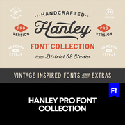 Hanley Pro 14款复古美式连笔手写英文字体品牌logo字体安装下载