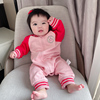 女婴儿连体衣服男宝宝，0网红3春夏装，6个月1岁外套装婴幼儿外出抱衣