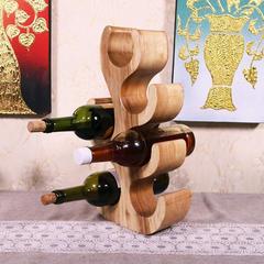 泰国实木创意大象造型红酒架中式复古风格桌面葡萄酒架摆件多