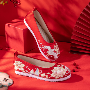 中式婚礼 红色汉服鞋