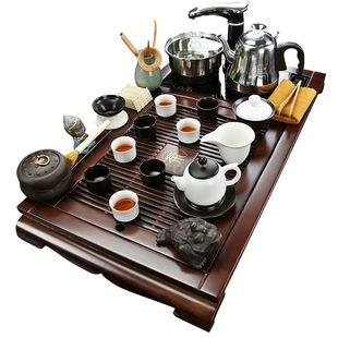 全自动紫砂茶具套装家用功夫，实木茶盘一体整套大茶台茶海简约客厅