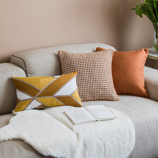 美式轻奢客厅沙发靠垫套方形，北欧现代简约抱枕套床头靠背靠枕腰枕