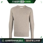 香港直邮AMI 男士米色羊毛圆领针织衫 HKS021-025-250