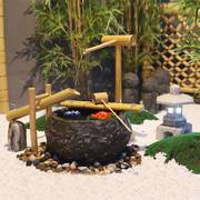 日式庭院石钵流水槽石槽，惊鹿滴水户外造景，装饰别墅花园水钵老石槽