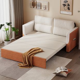 沙发床折叠两用2023年小户型沙发皮质，单双人(单双人)阳台多功能沙发床