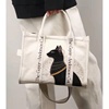 大英博物馆安德森猫刺绣，手提斜挎包帆布女包包，通勤单肩包小众大包